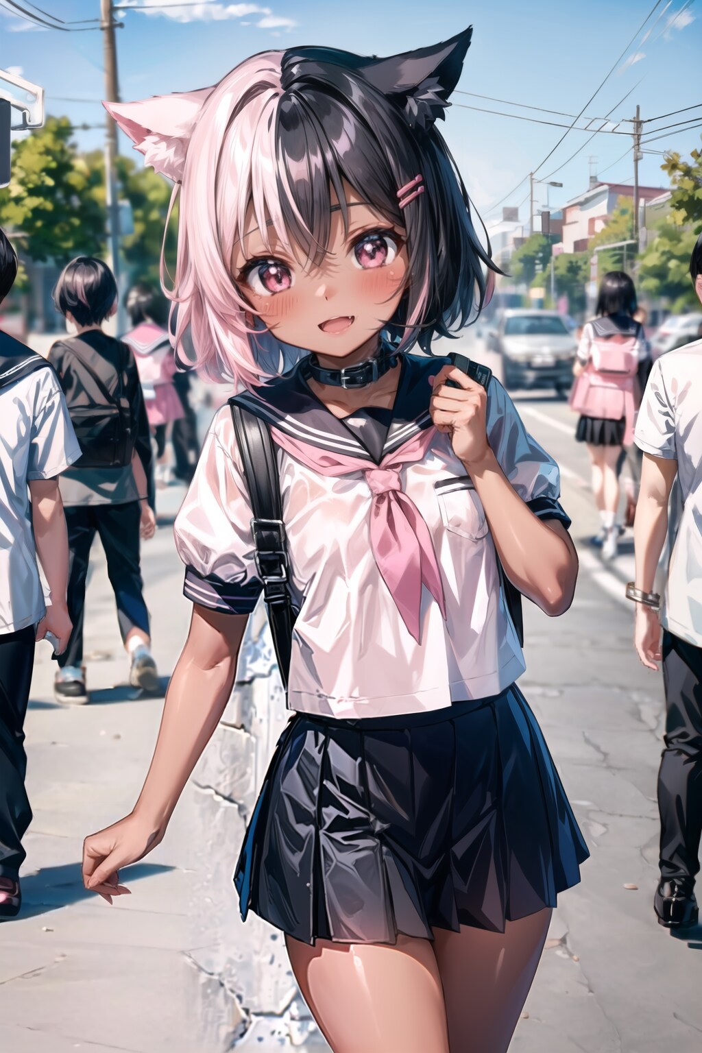 褐色ネコミミツートンロリっ娘