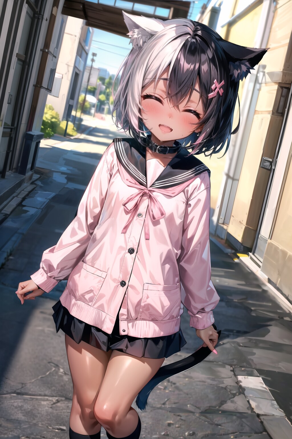 褐色ネコミミツートンロリっ娘