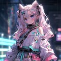 サイバーパンク魔法少女？ 4枚目