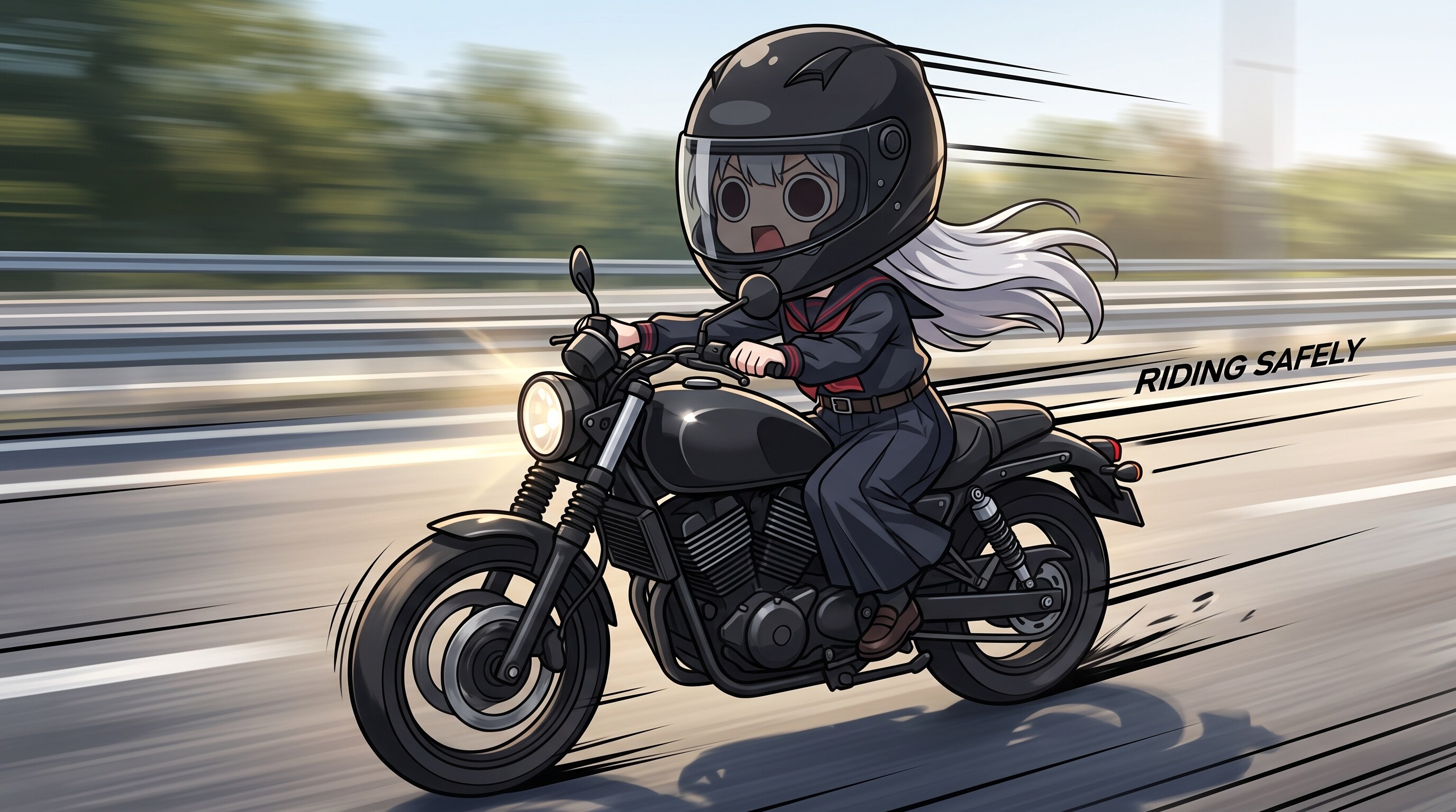 オートバイライディングえらいこっちゃ嬢 | の人気AIイラスト・グラビア