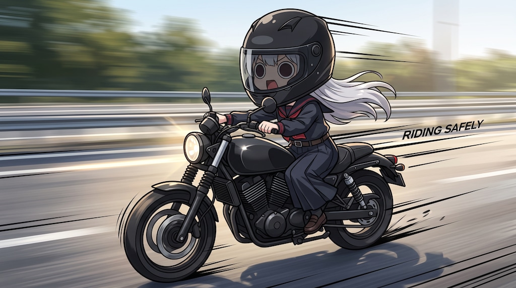オートバイライディングえらいこっちゃ嬢