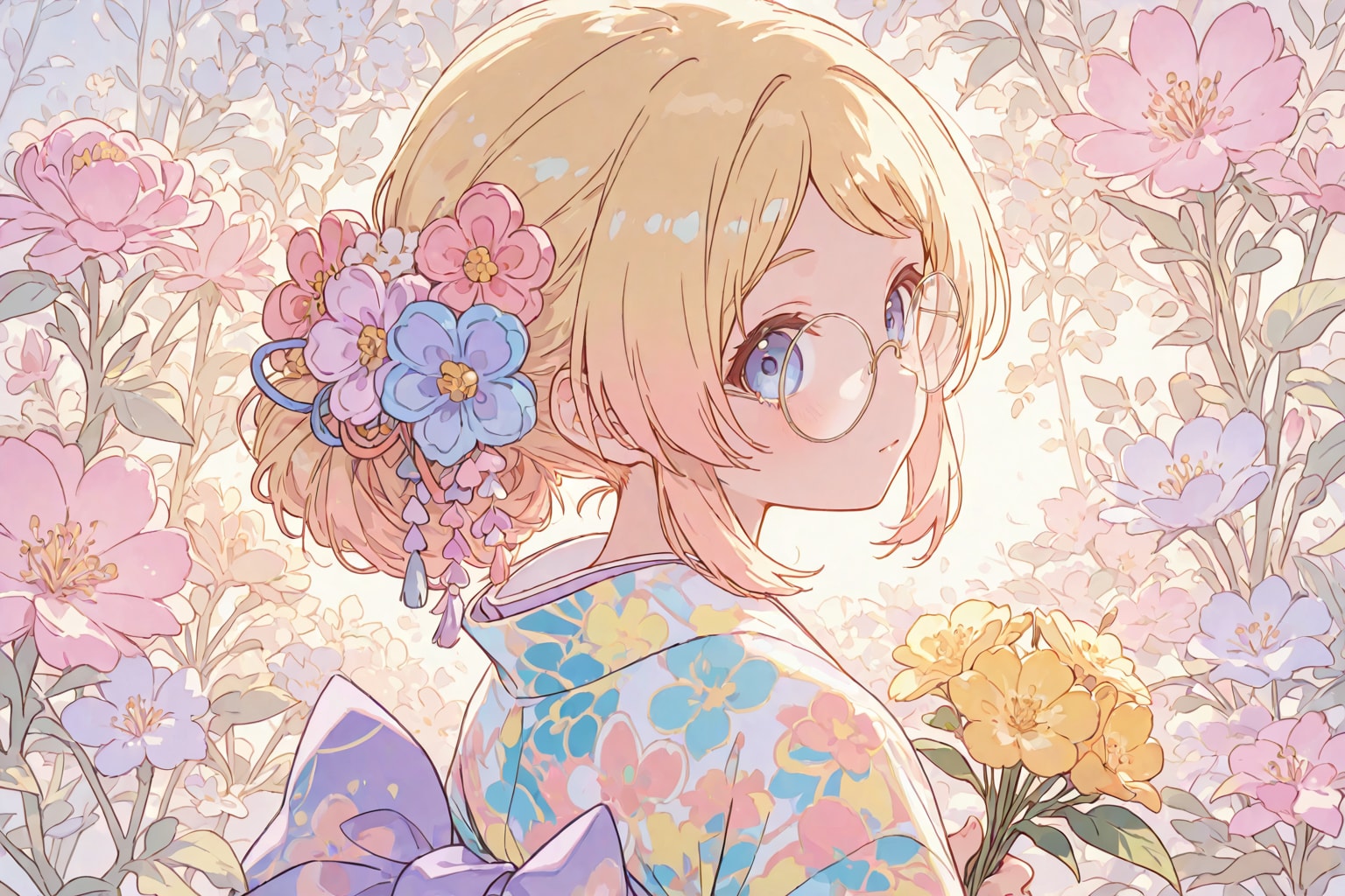 花と少女 | の人気AIイラスト・グラビア