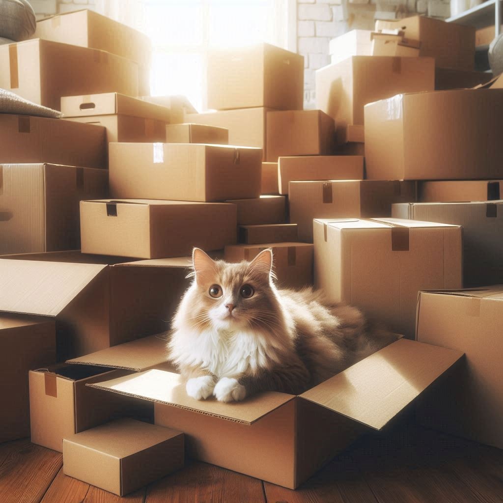 片付かない猫