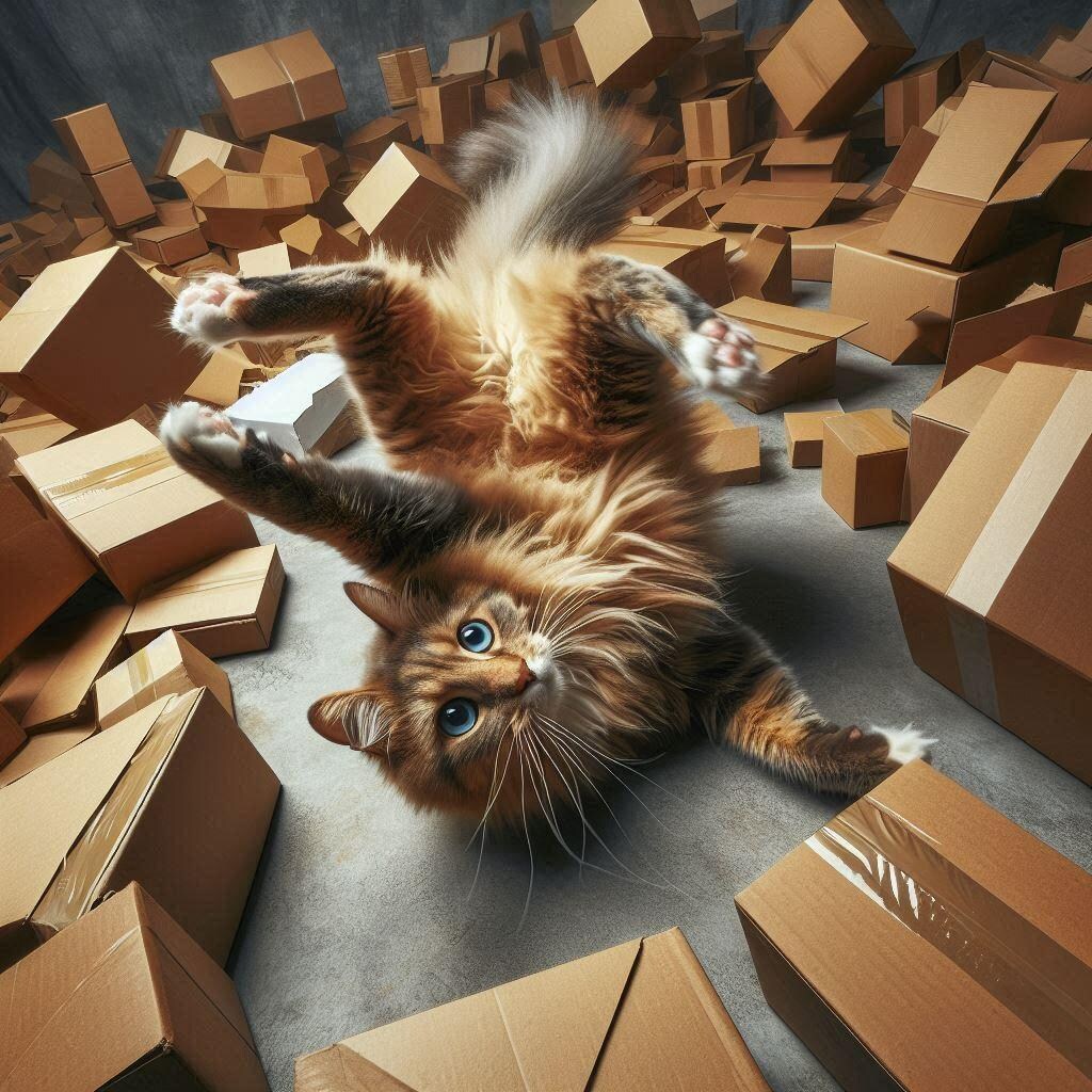 片付かない猫