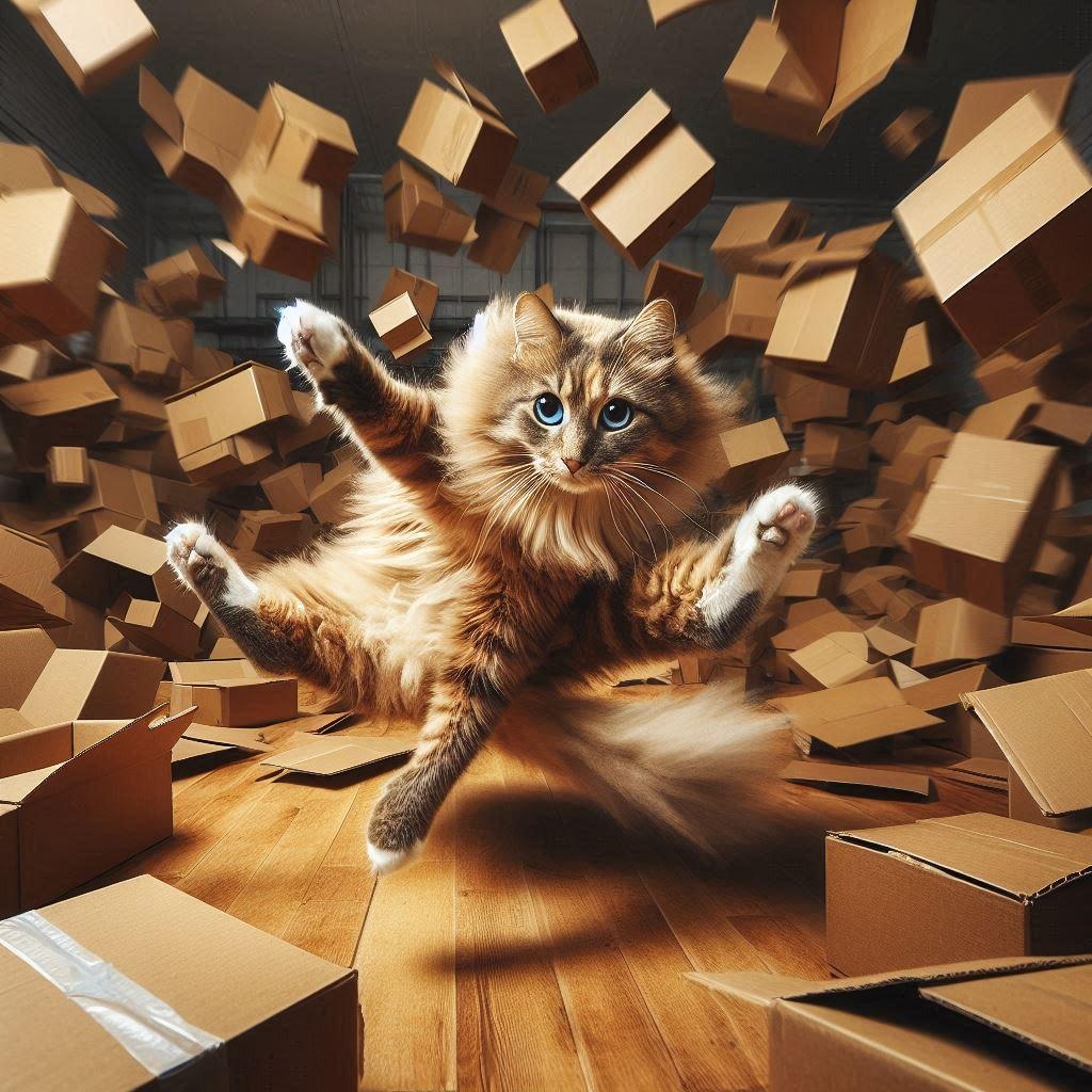 片付かない猫