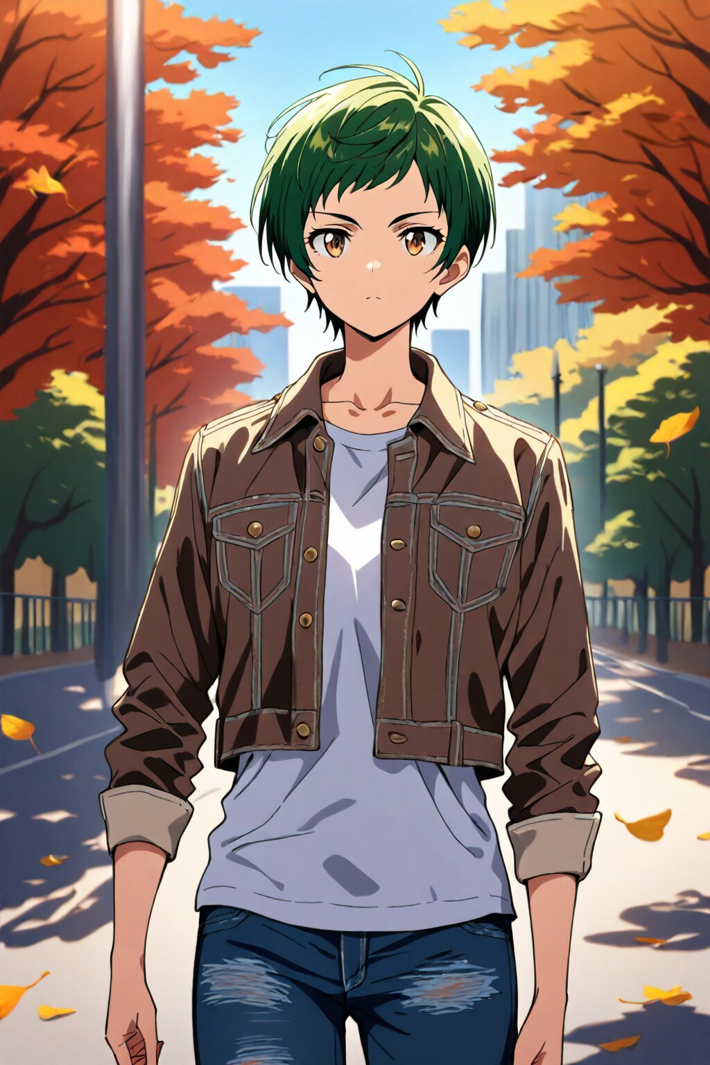 秋の都市 30歳女性