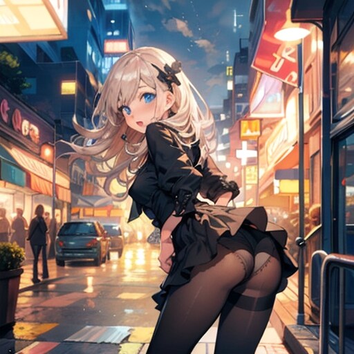街中で誘惑する忍者