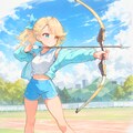 オッドアイのアーチェリー少女 4枚目