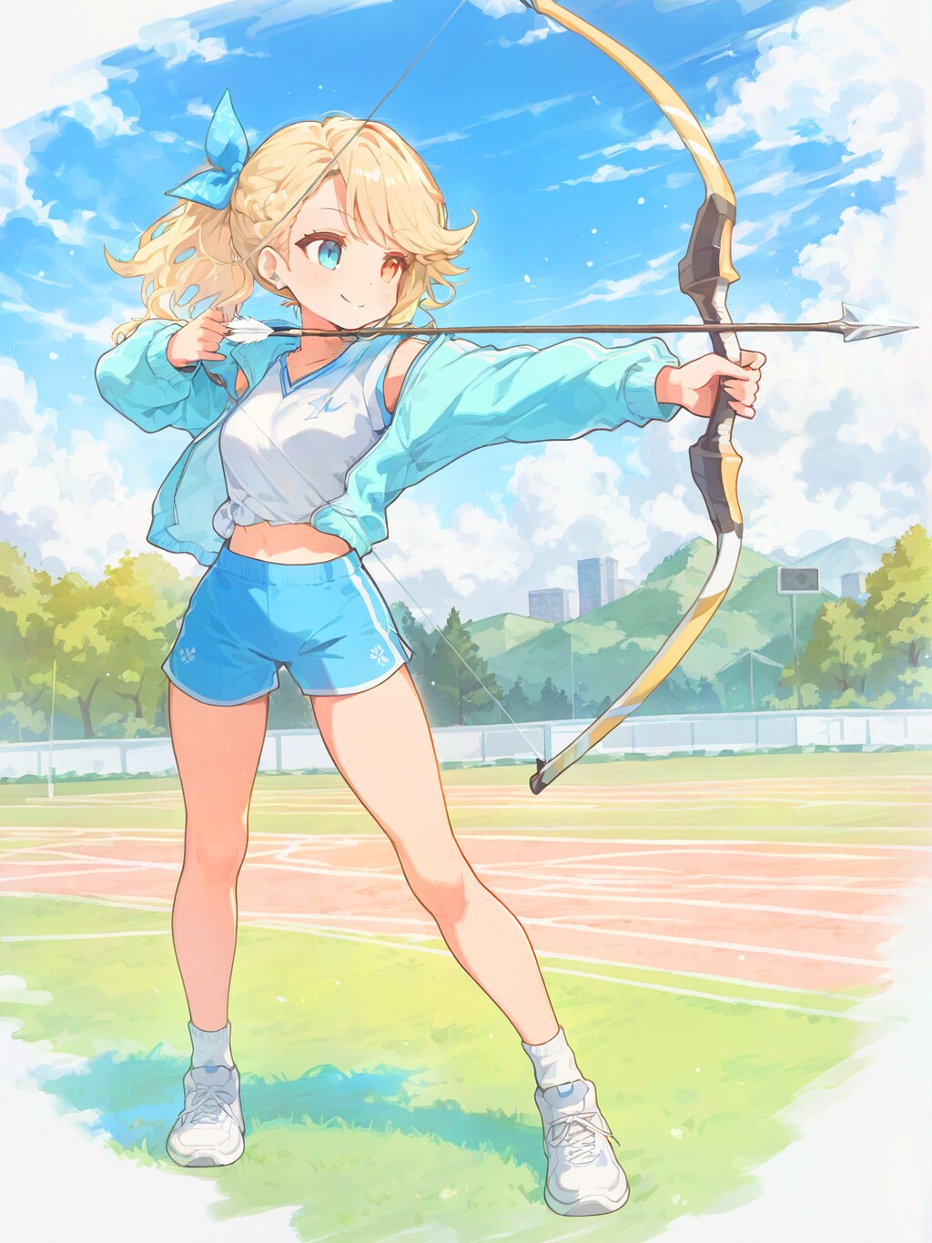 オッドアイのアーチェリー少女