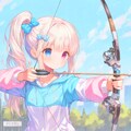 オッドアイのアーチェリー少女 7枚目