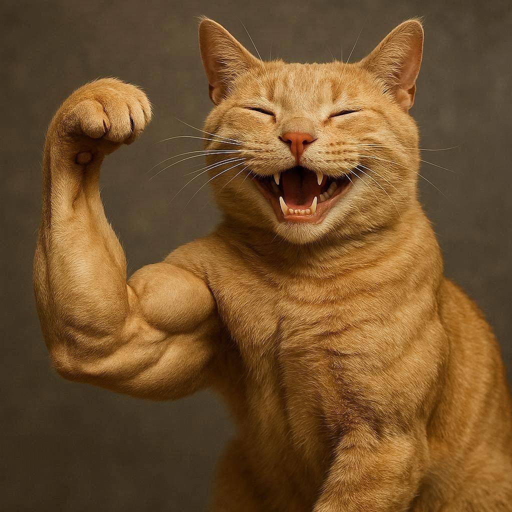 「パワー！」を叫ぶ猫