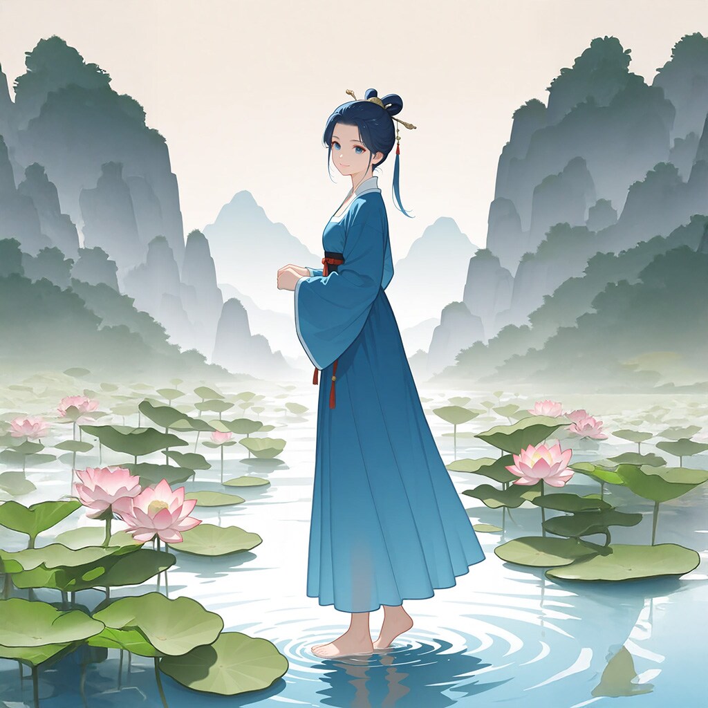 神仙峡の水蓮 | の人気AIイラスト・グラビア