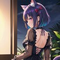 ナイトプールの猫耳クールちゃん 4枚目