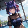 ナイトプールの猫耳クールちゃん 6枚目
