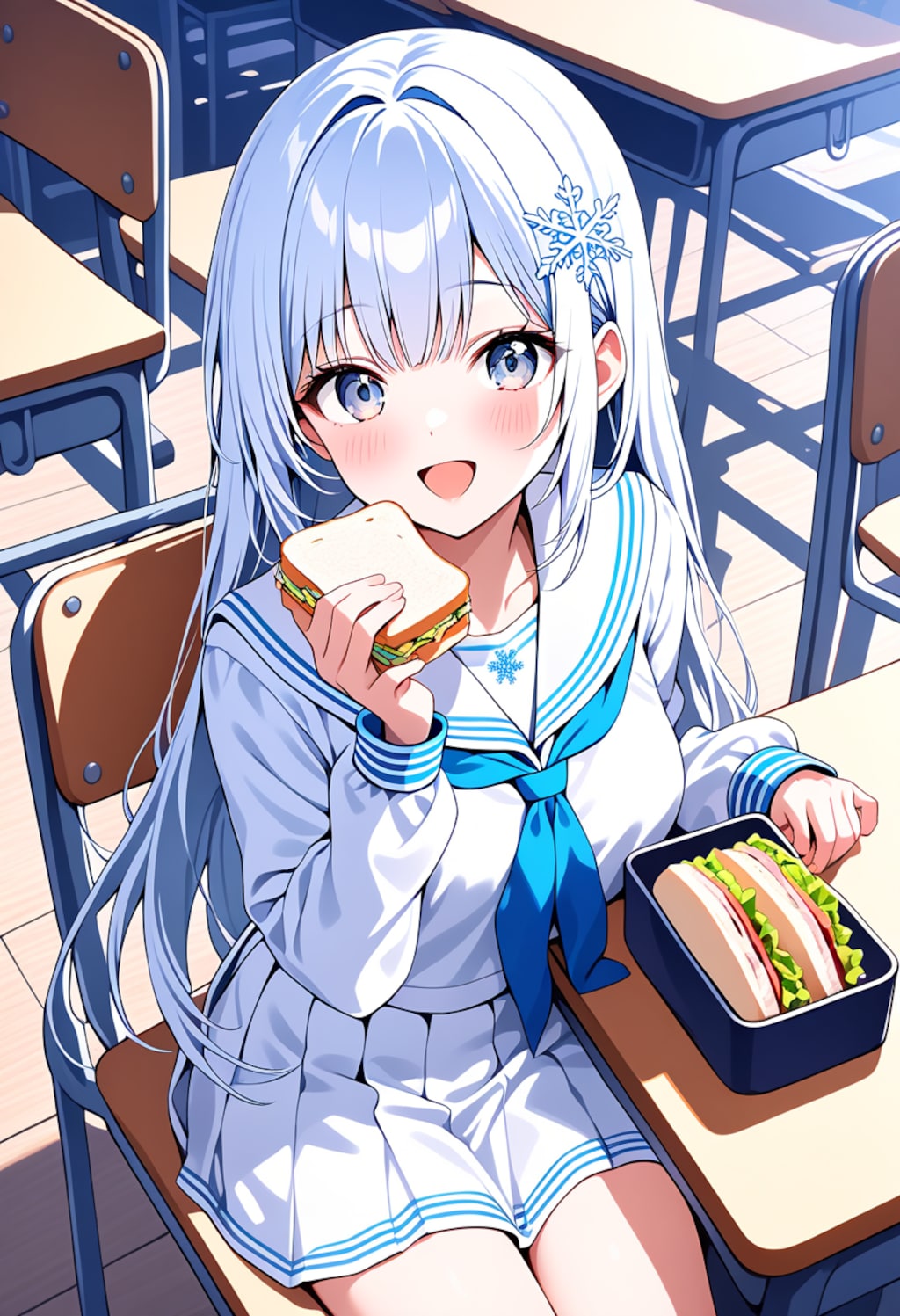 お昼はサンドウィッチ