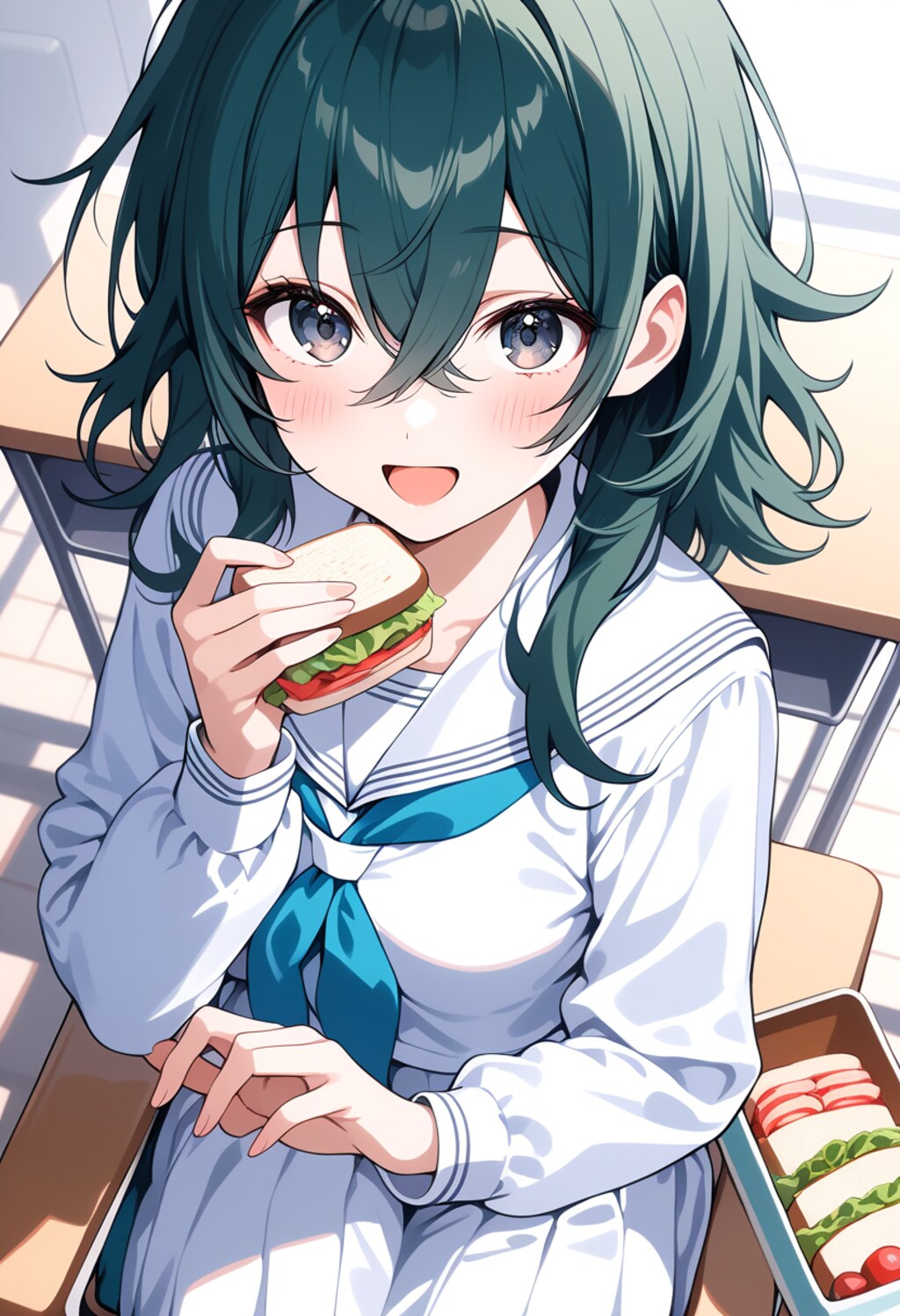 お昼はサンドウィッチ