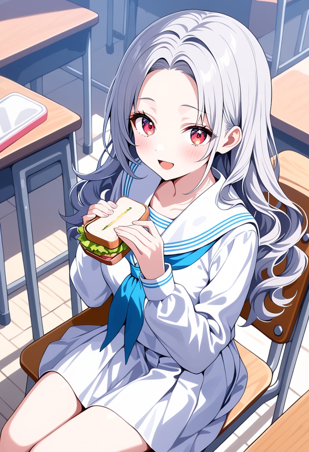 お昼はサンドウィッチ