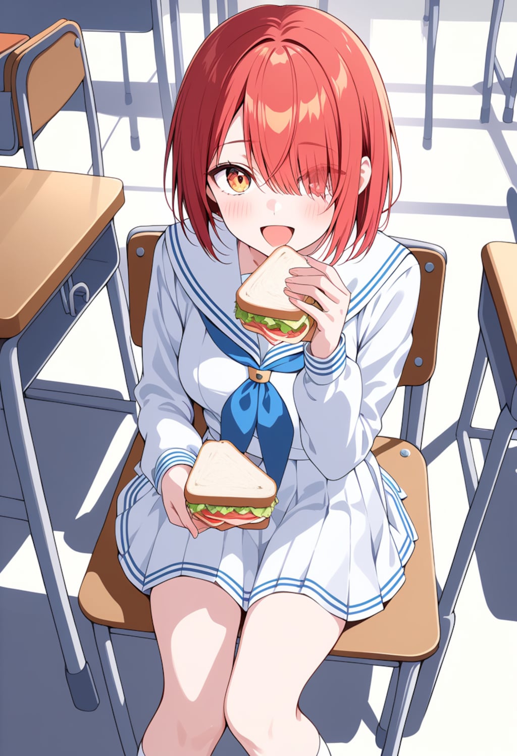 お昼はサンドウィッチ