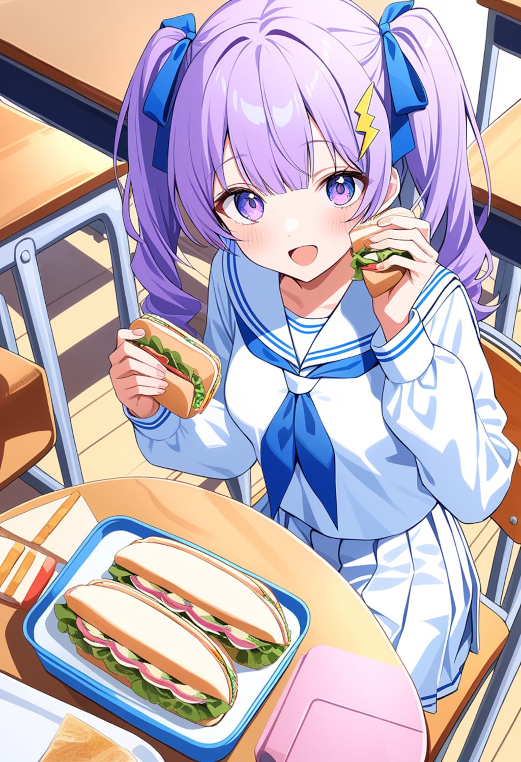 お昼はサンドウィッチ