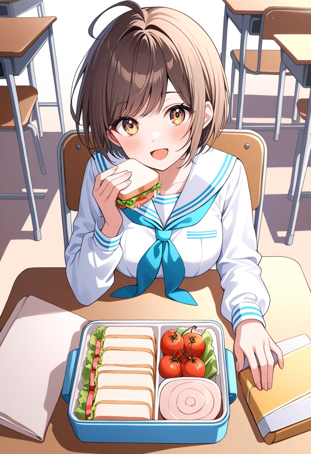 お昼はサンドウィッチ