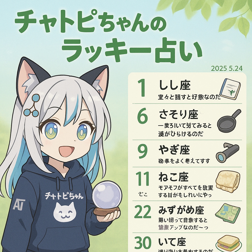 05/24の　チャトピちゃん占い | の人気AIイラスト・グラビア