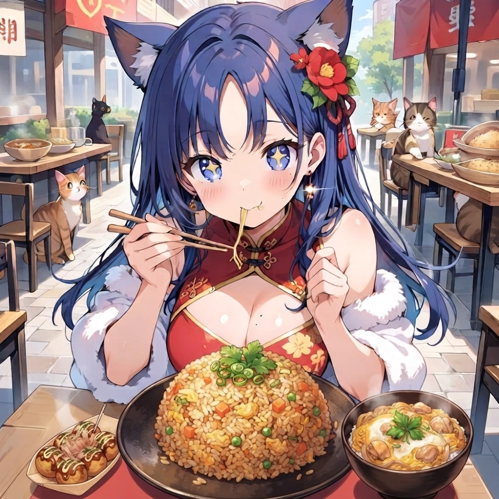 食いしん坊が隠せない、あい。