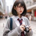 眼鏡女子 楓の冬撮影 8枚目