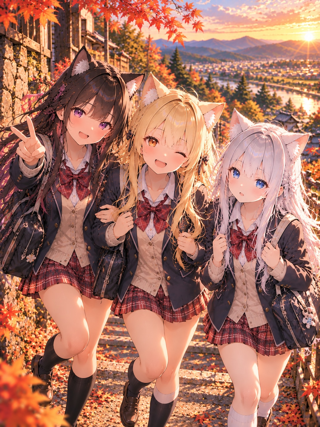 秋の帰り道🍁 制服で下校