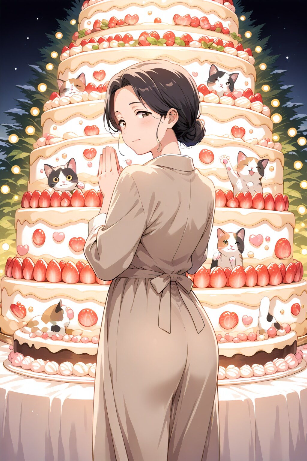 いただきます！（祈り２）ケーキ | の人気AIイラスト・グラビア