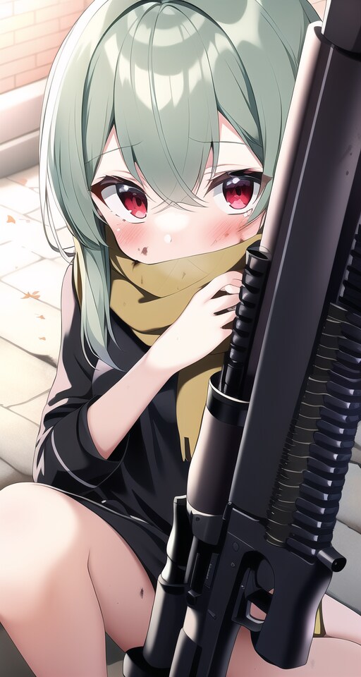 少女と相棒(銃)