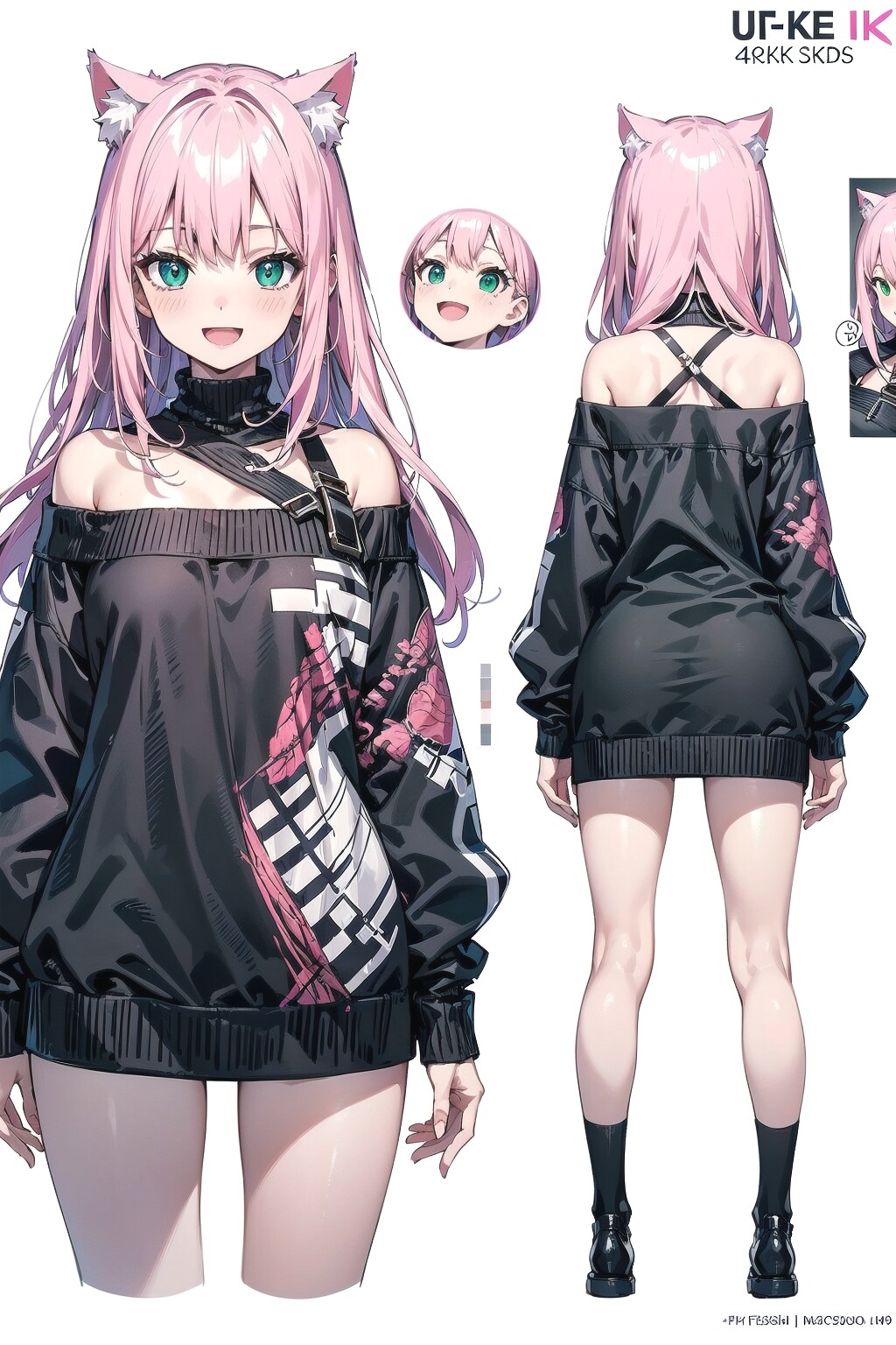 【過去作再生成】猫耳マートのミクちゃん🐱設定画