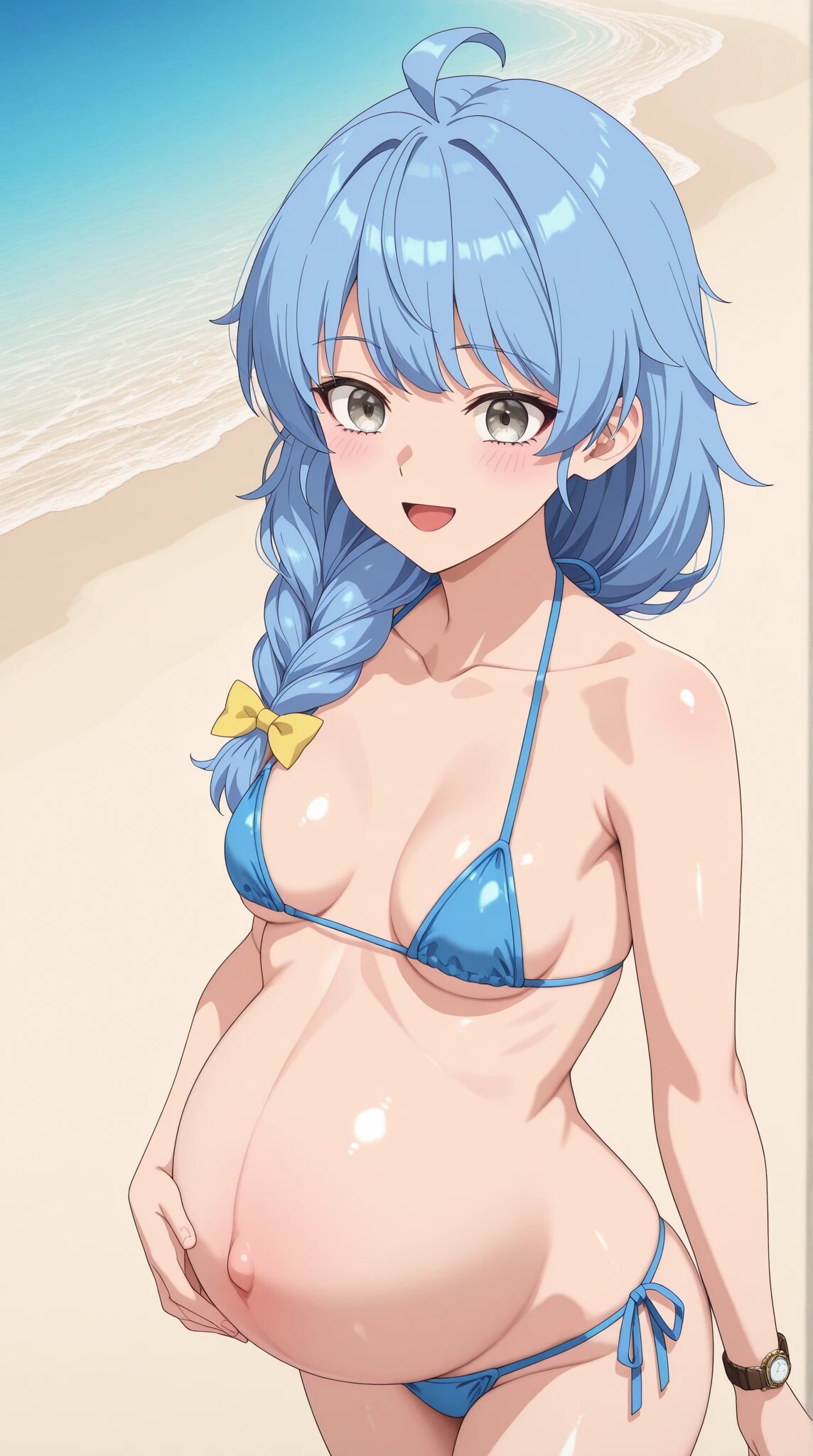 新婚旅行でマイクロビキニ☆