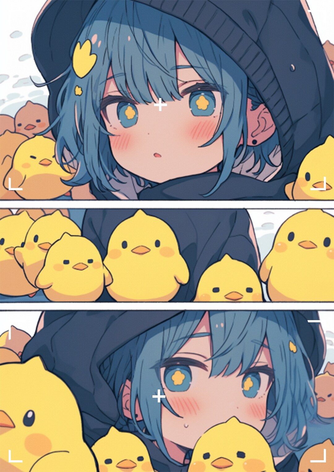 3コマ漫画 写りたがり