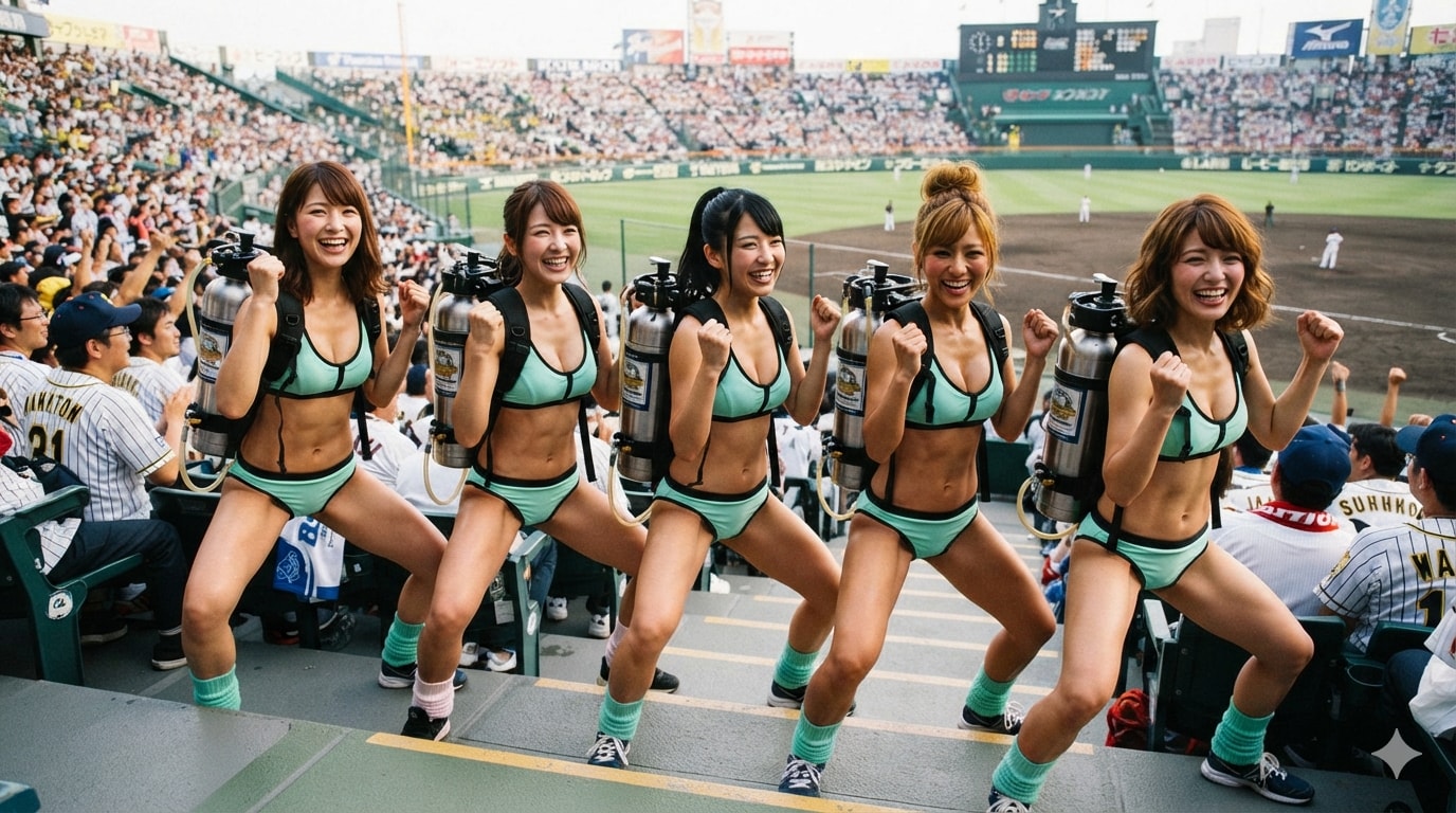 スタジアム観戦×ビールの売り子