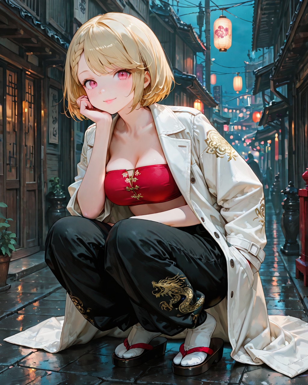 白コートのレディース