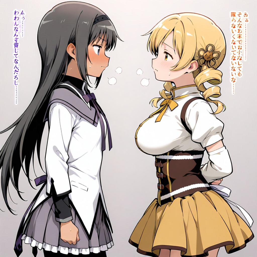 暁美ほむら&巴マミ | の人気AIイラスト・グラビア