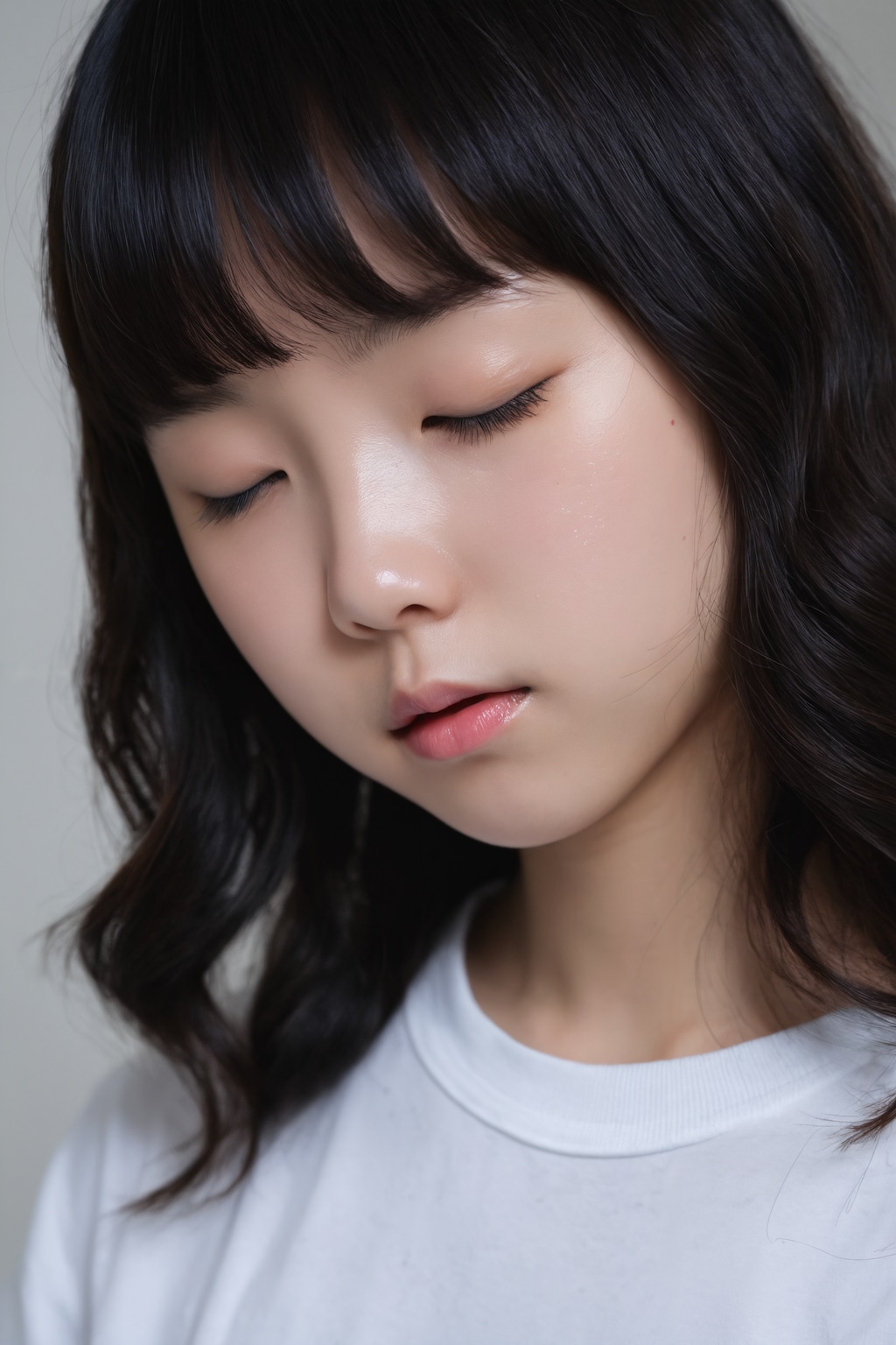 眠り姫、脱衣前。