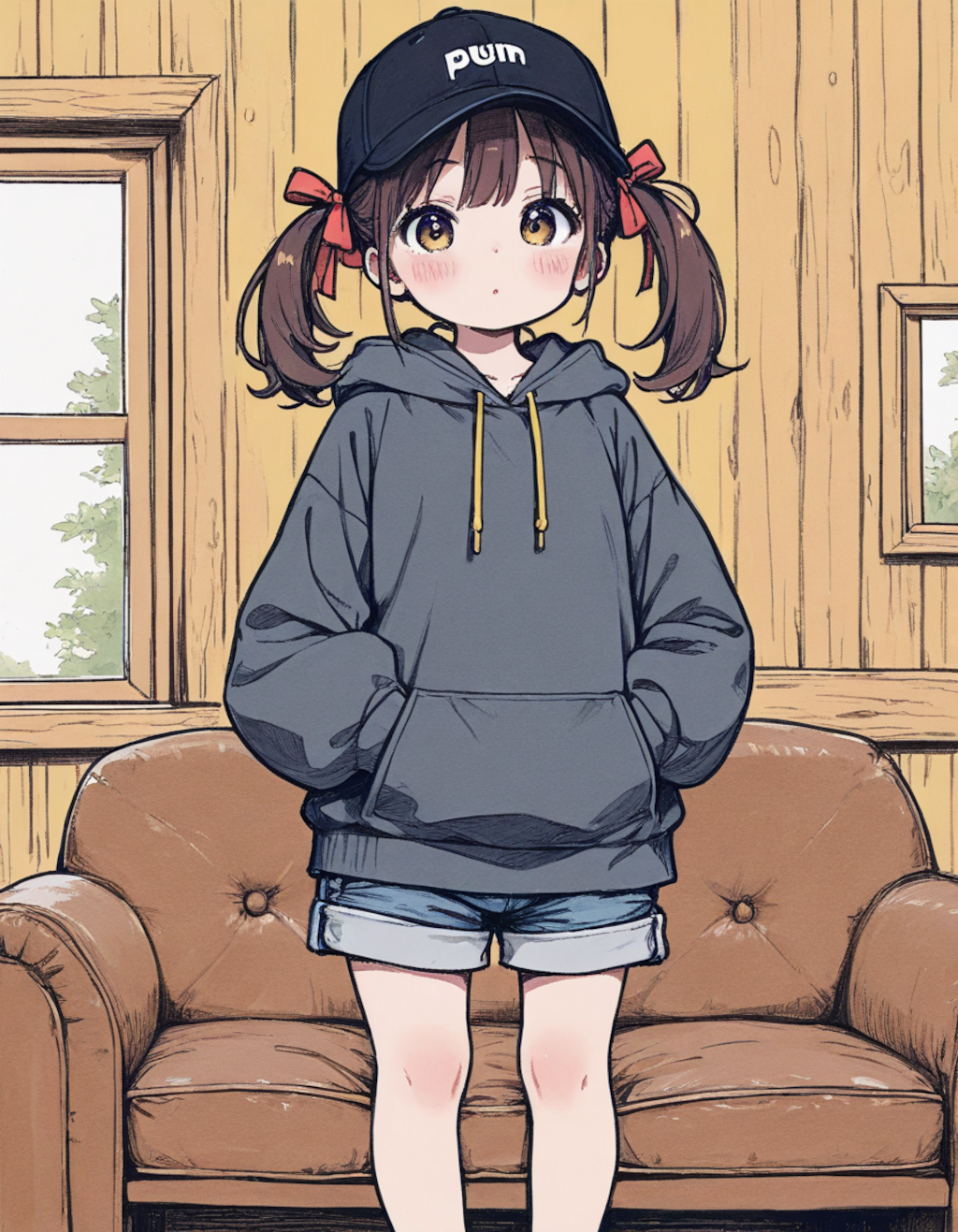 パーカーと少女