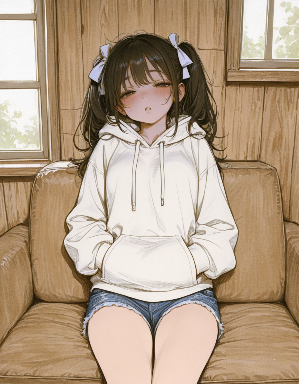 パーカーと少女