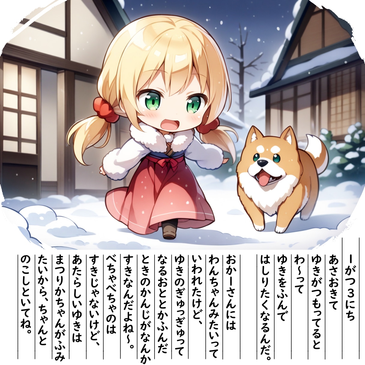 【絵日記】ゆきふみあそび | の人気AIイラスト・グラビア