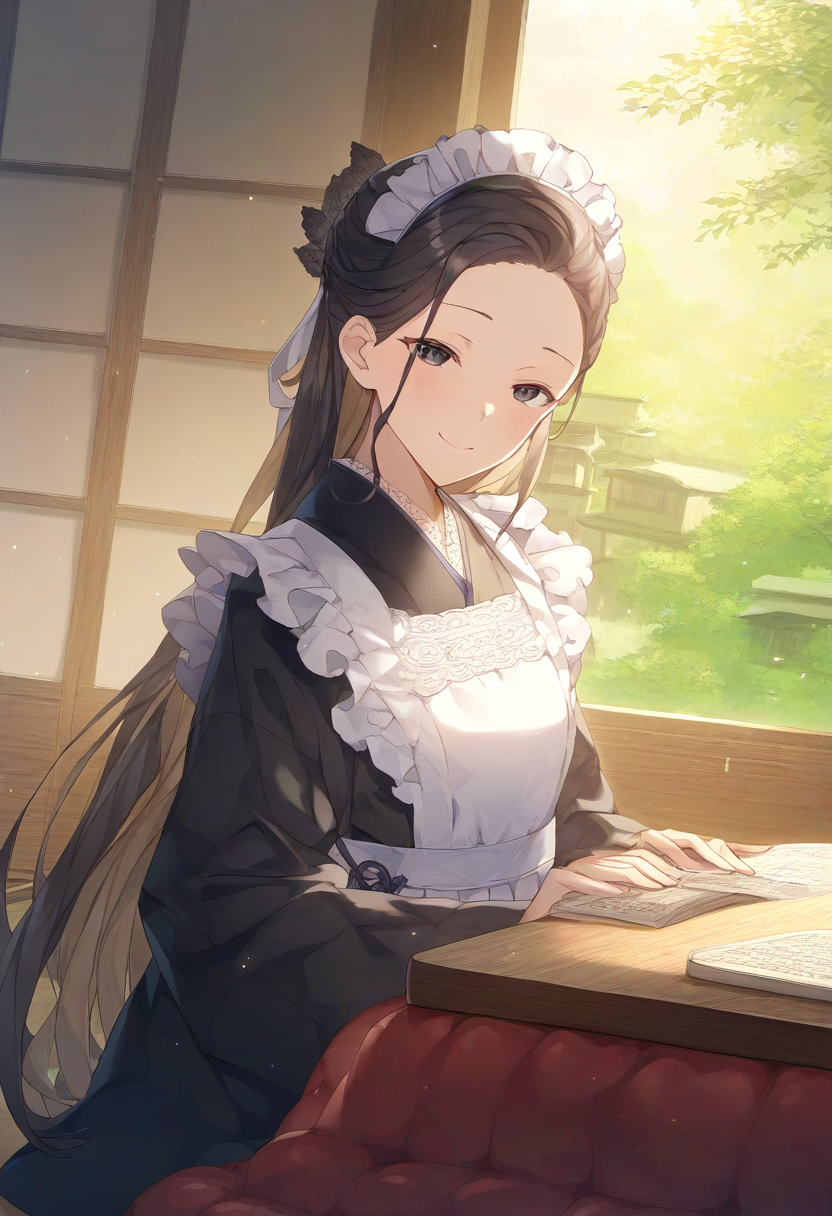 女中さん、休憩中