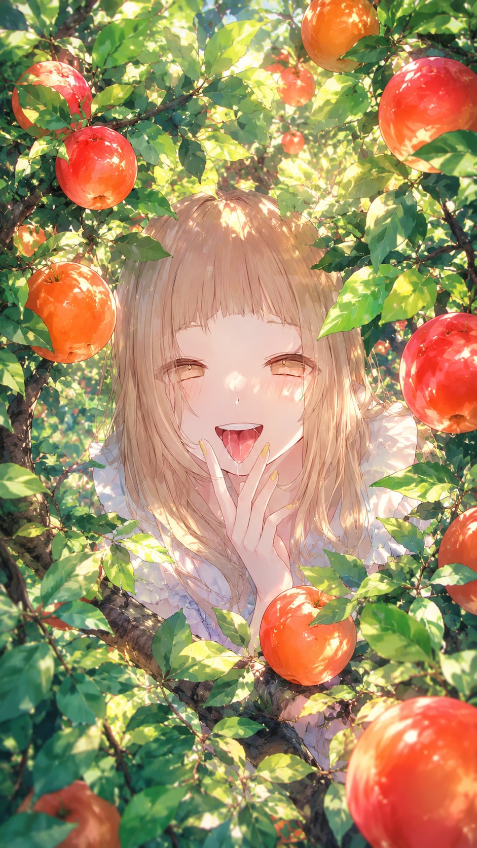 果樹の下でのひととき