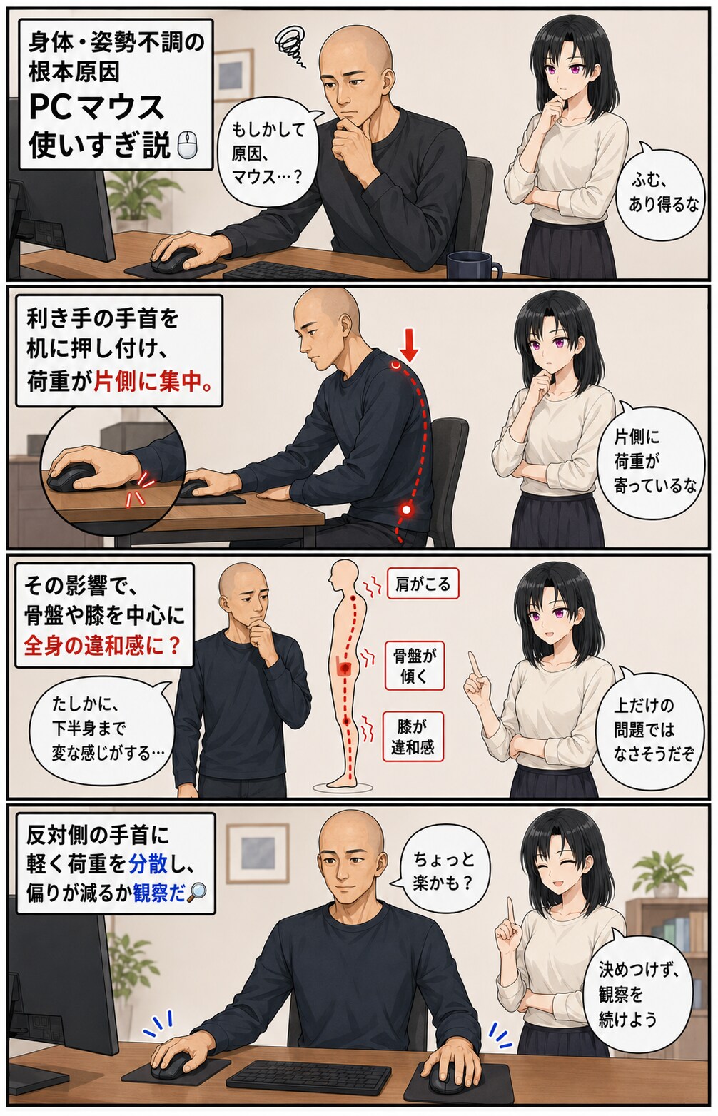 身体・姿勢不良の根本原因PCマウス使いすぎ説🖱️
