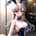 久川颯　マイクロビキニ・サイバーパンク風・バニーガール・手ブラ 10枚目