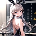 久川颯　マイクロビキニ・サイバーパンク風・バニーガール・手ブラ 9枚目