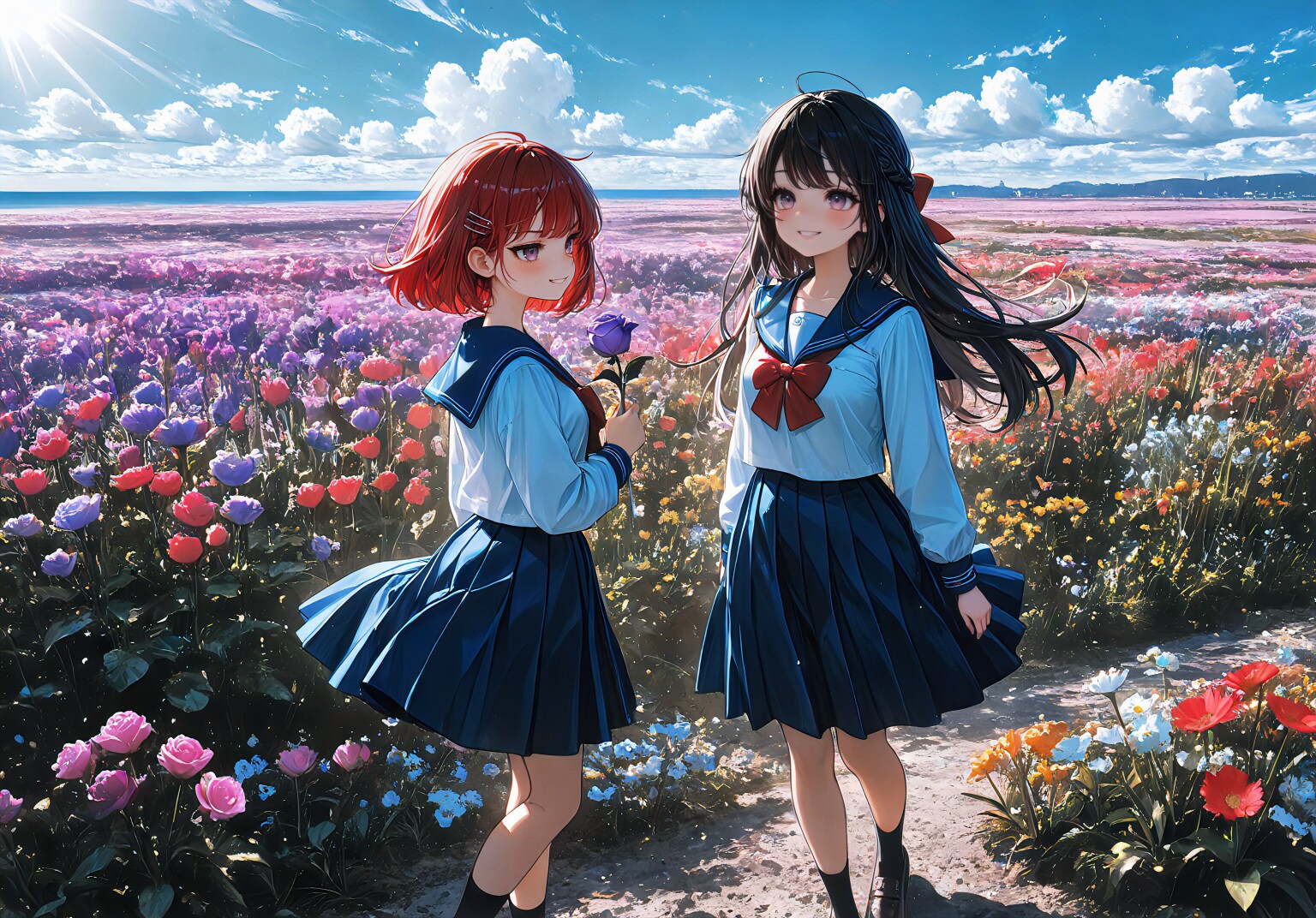その出会いは、静かに色づく | の人気AIイラスト・グラビア