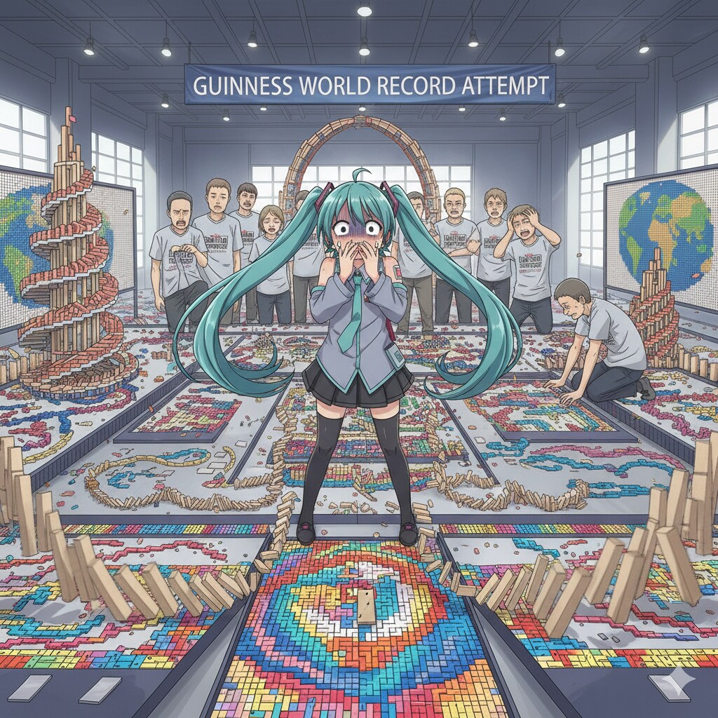 え～♪只今ドミノ倒しの現場に来て..やばぁっ‼