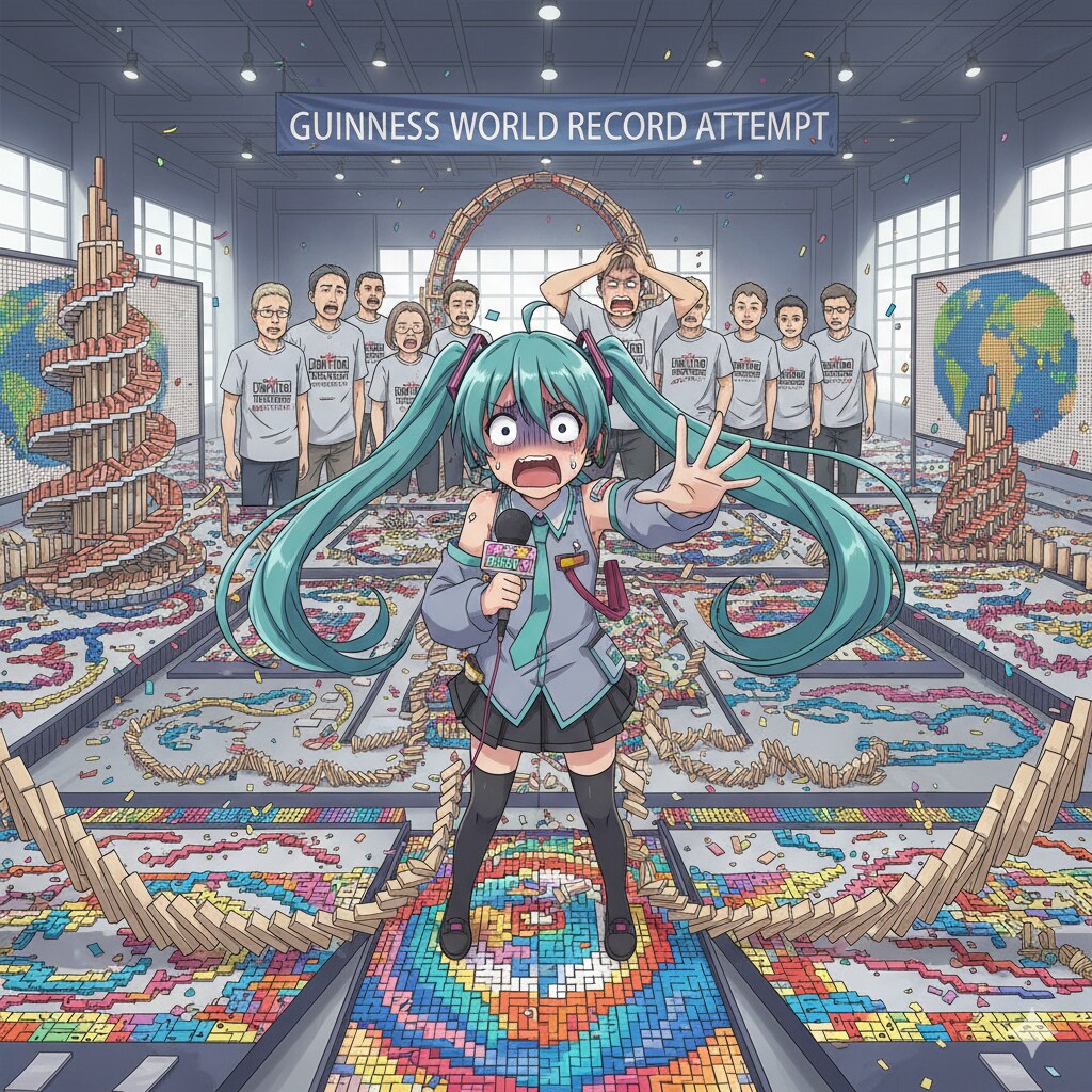 え～♪只今ドミノ倒しの現場に来て..やばぁっ‼