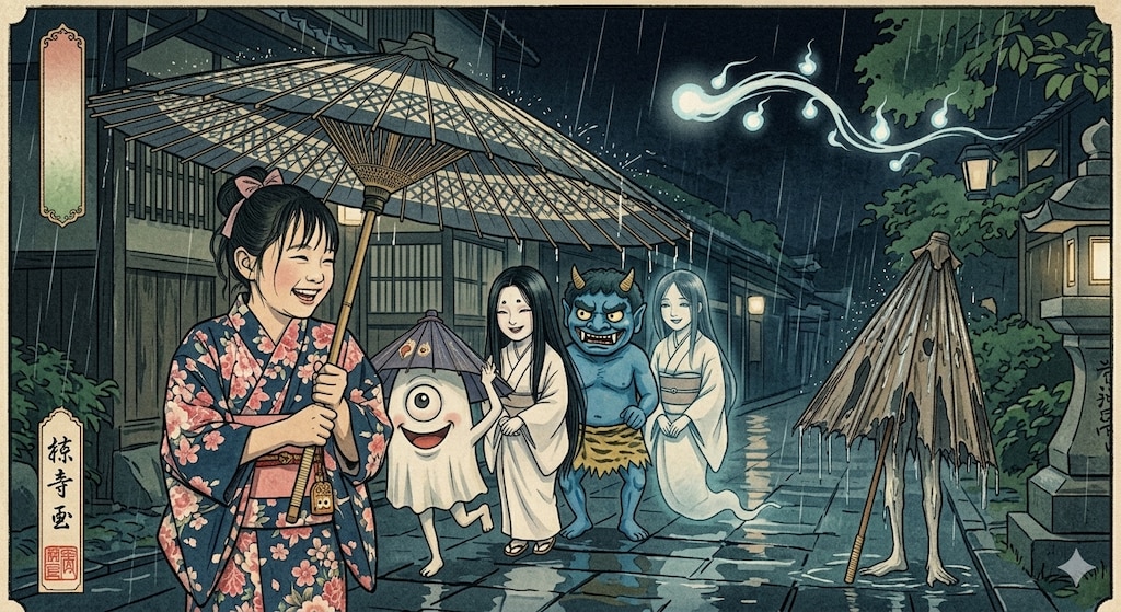 ３傘の中には、いっぱい