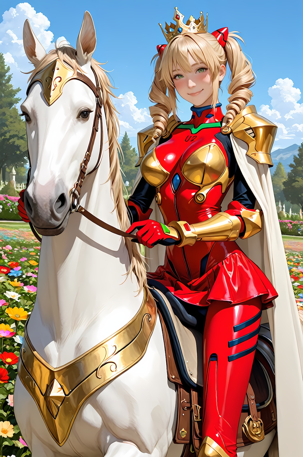 あけおめ02　アスカプラグスーツ風衣装。